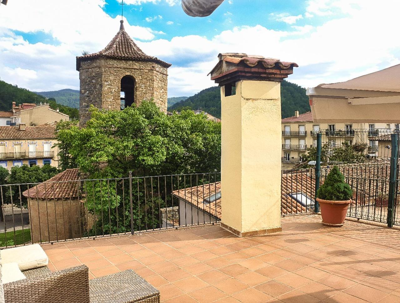 Apartamento Casa Lola - Terraza panorámica en el centro del pueblo Sant Joan de les Abadesses Exterior foto